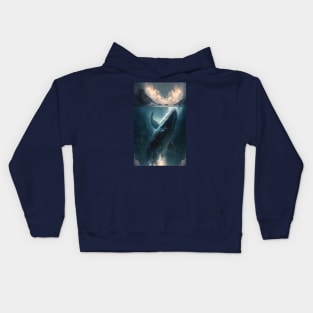 Whale in the ocean Kids Hoodie